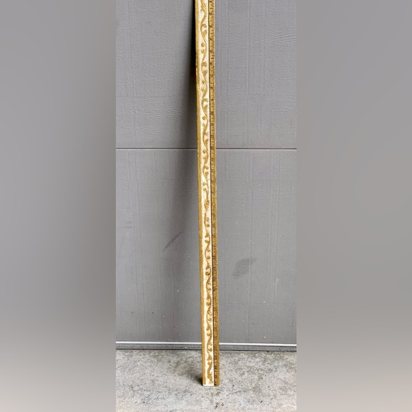 Vintage CE Made in Italy Ornate Pressed Embellished Gold Painted Yard Stick - Picture 2 of 15